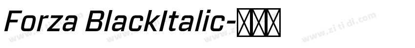Forza BlackItalic字体转换
